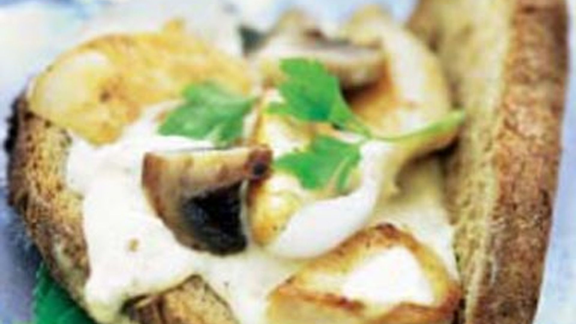 Tosta de pollo y champiñones