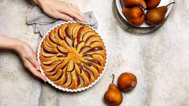 Tarta de peras