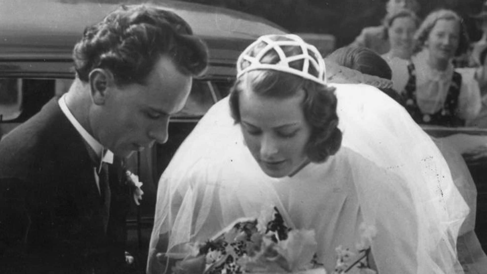 Ingrid Bergman y Dr. Petter Lindstrom en su boda