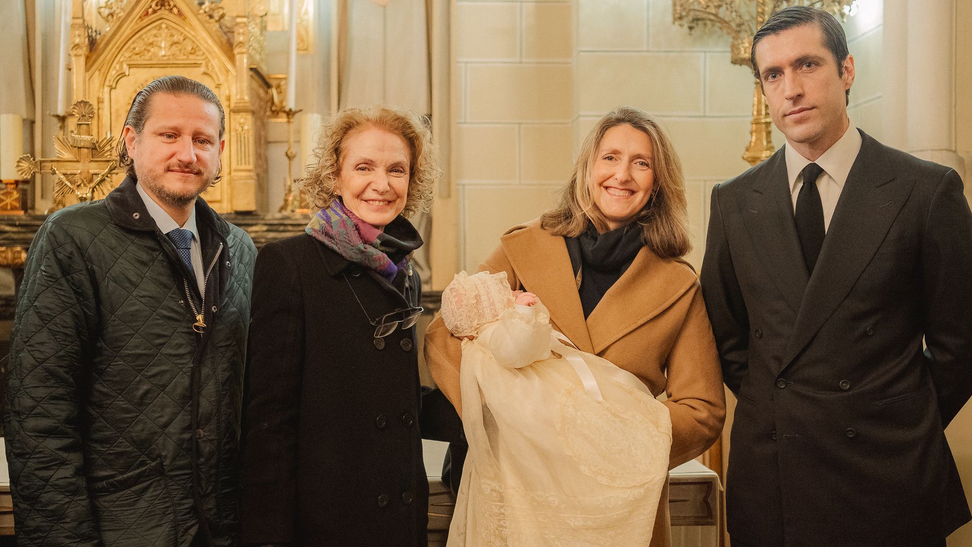 Jose Miguel, Conde Zamoyski-Borbon (primo del Rey), Pilar González de Gregorio; Luisa de Orleans-Braganza; y Tomás Terry, otro hijo de Pilar