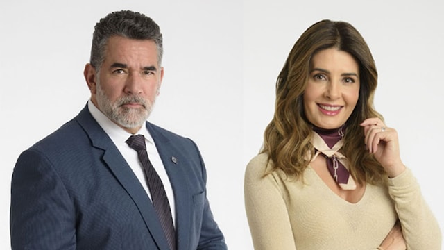 Mayrín Villanueva y Eduardo Santamarina en 'Juegos de amor y poder'.