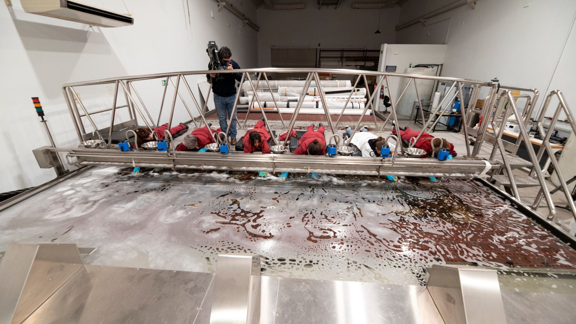 Lavado de tapiz Real Fábrica de Tapices de Madrid