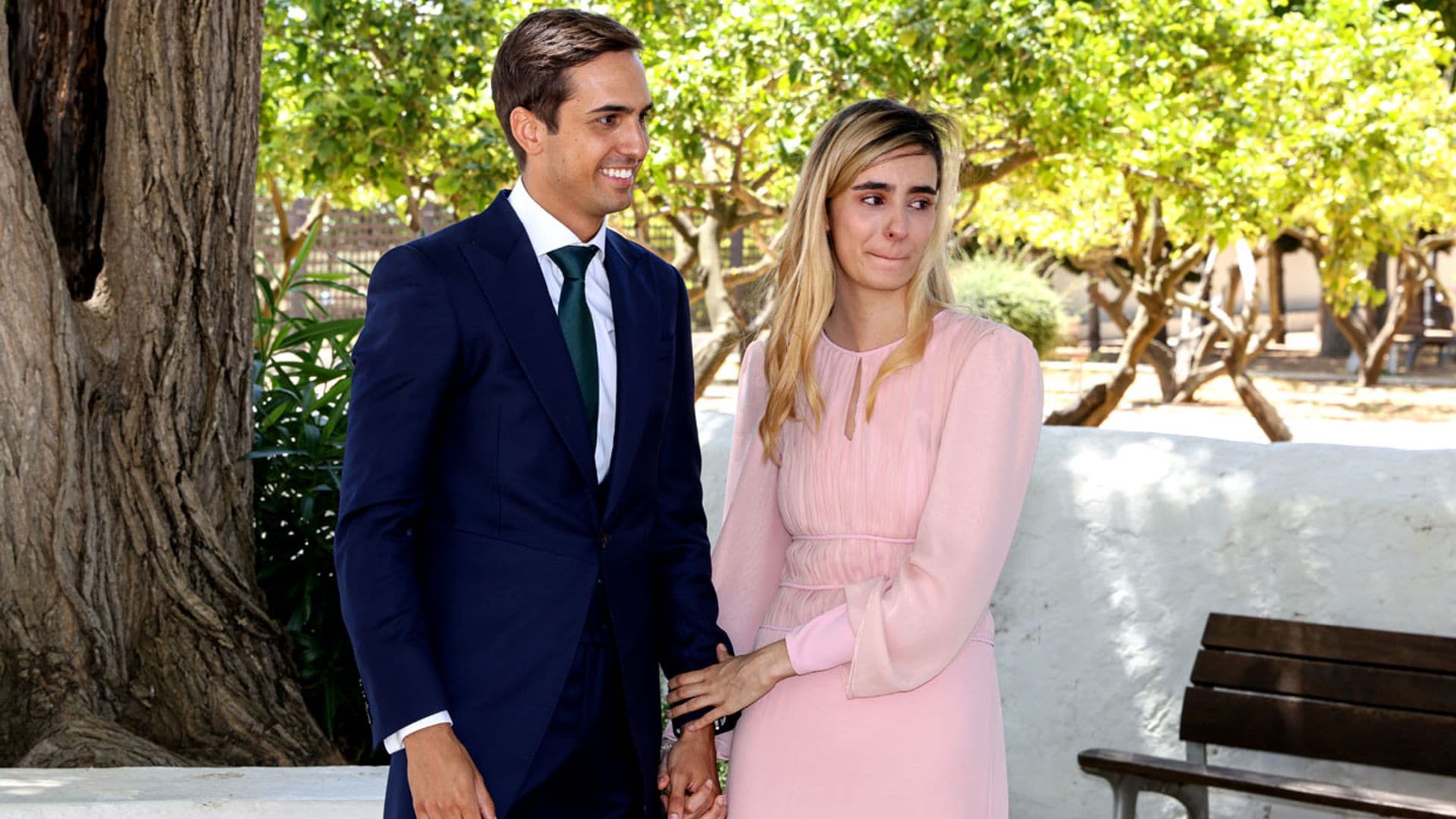 La emoción de Berta Díaz, hija de Concha García Campoy, en la boda de su hermano Lorenzo