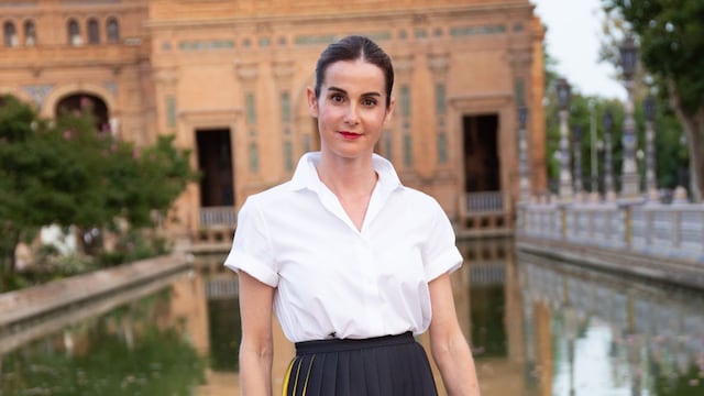 Rosario Domecq en el front row del desfile de Dior en Sevilla en 2022