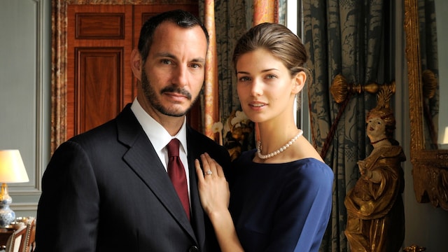 Kendra Spears con el principe Rahim Aga Khan 