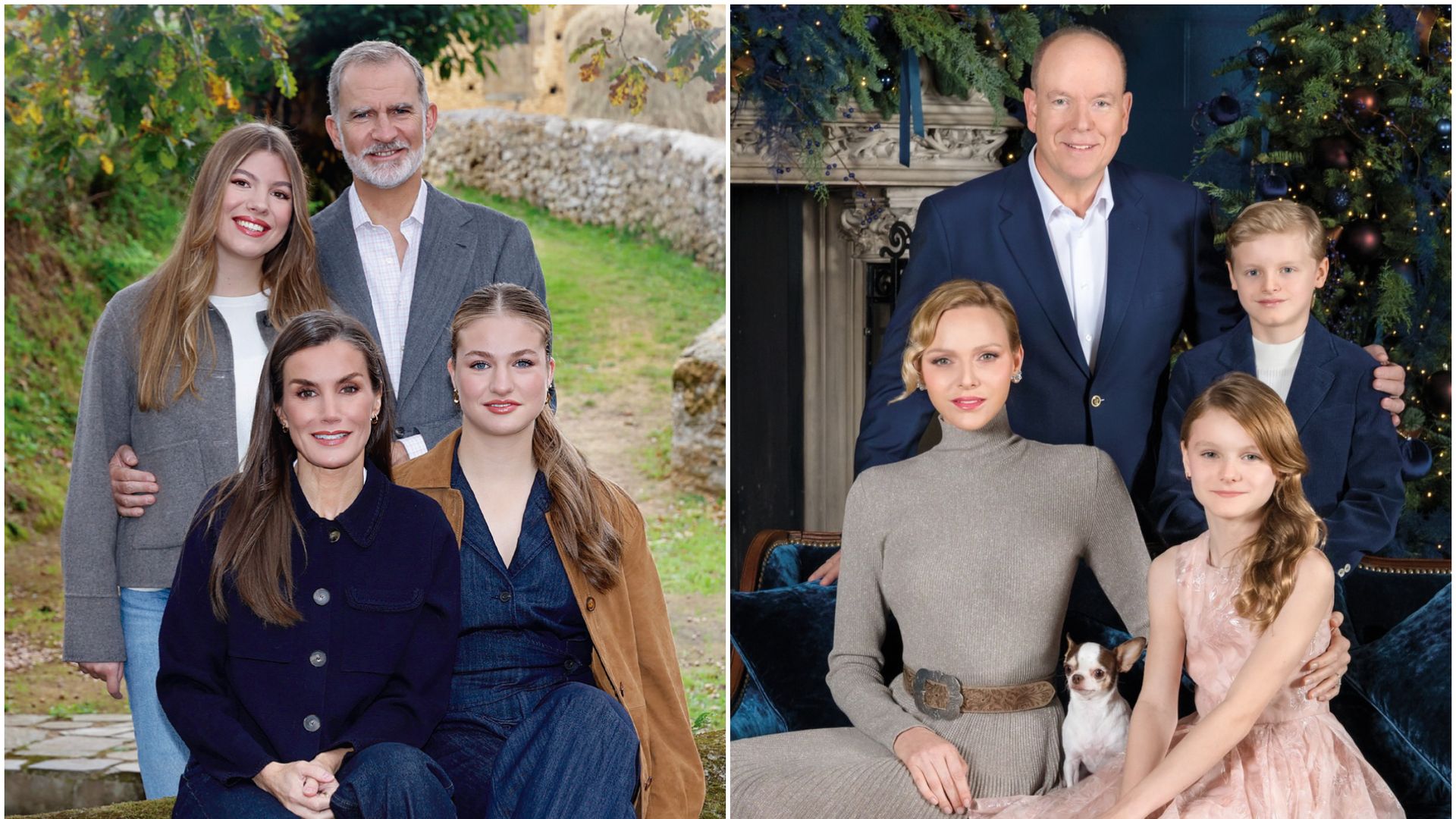 La realeza de España y Mónaco comparte sus postales familiares de Navidad.