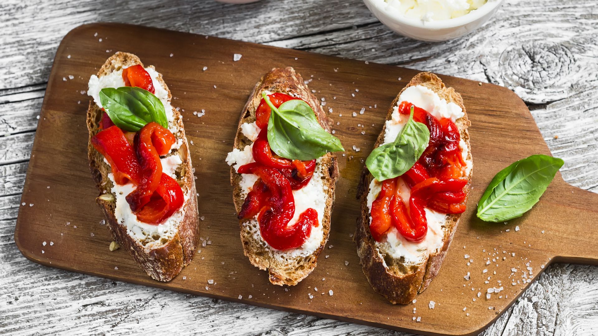 Tostas de aperitivo.