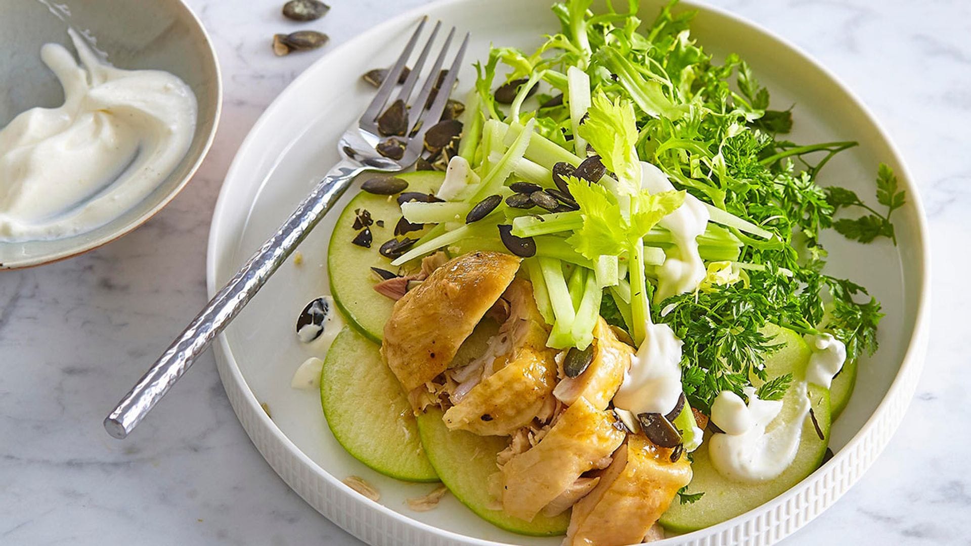 Ensalada de pollo al estilo Waldorf