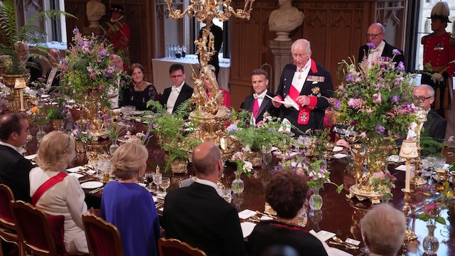 Cena de gala en el castillo de Windsor por la visita de Emmanuel y Brigitte Macron