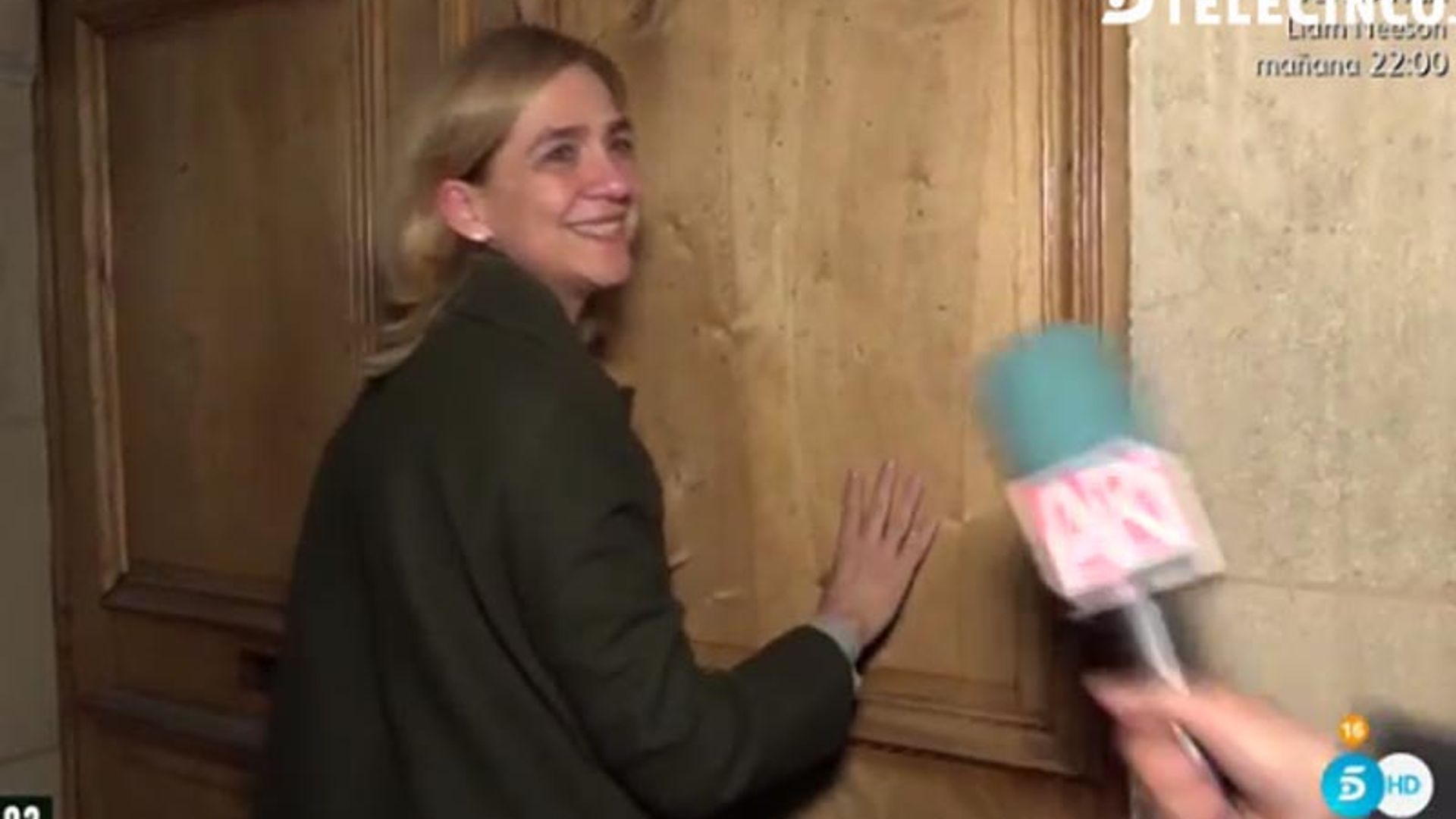 La sonrisa de la infanta Cristina tras saber que su marido Iñaki Urdangarin no ingresará en prisión