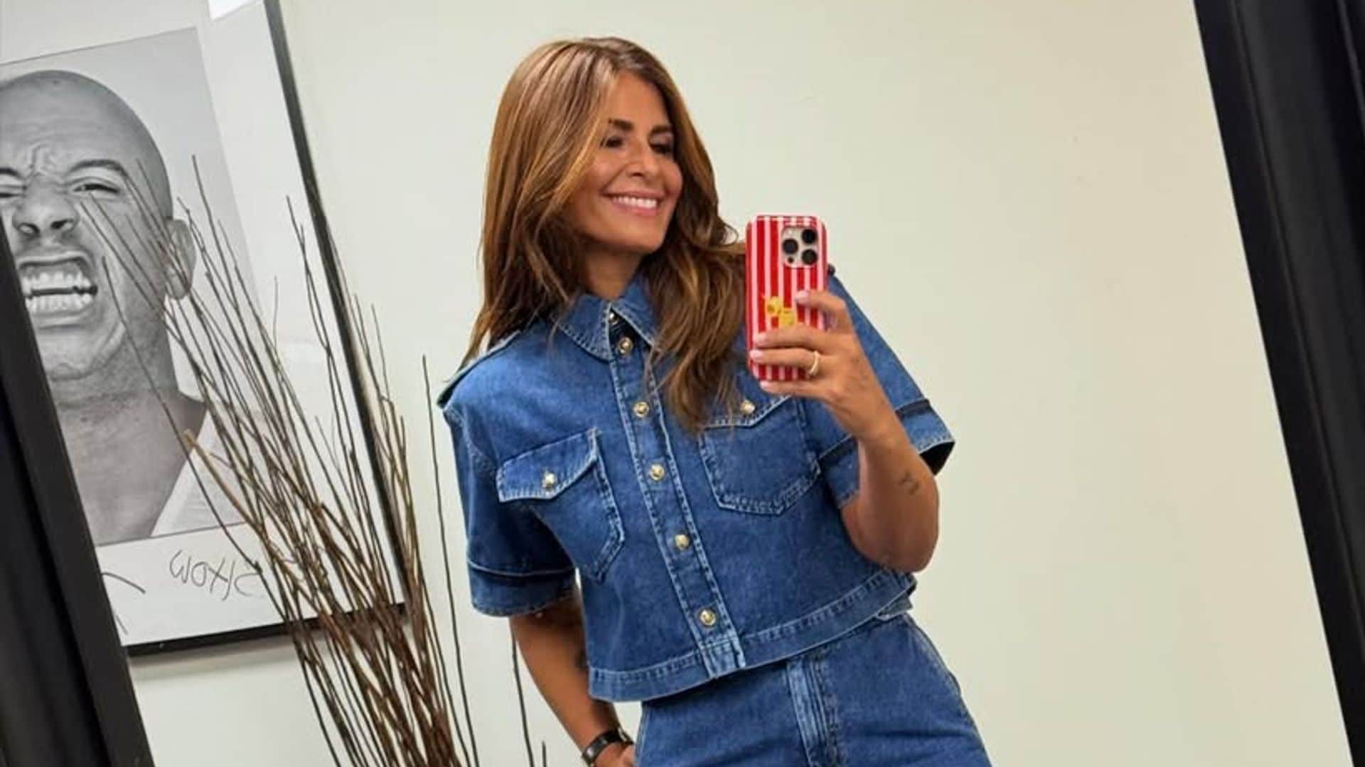 Nuria Roca con look vaquero