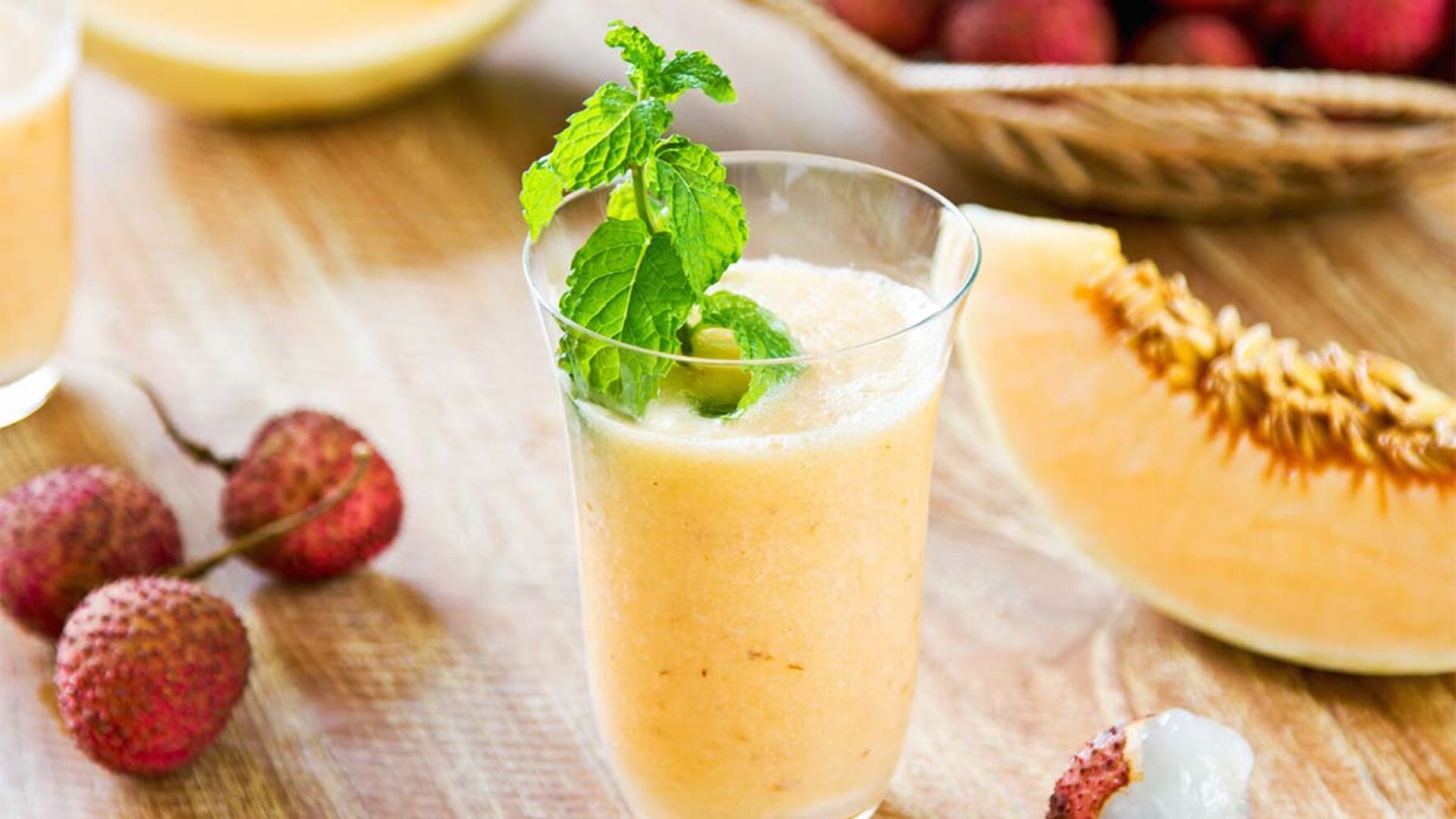 Batido de melón y lichi