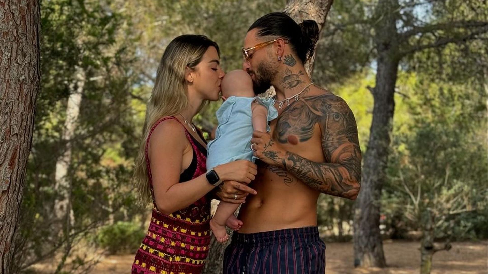 Maluma, Susana Gómez y su hija Paris