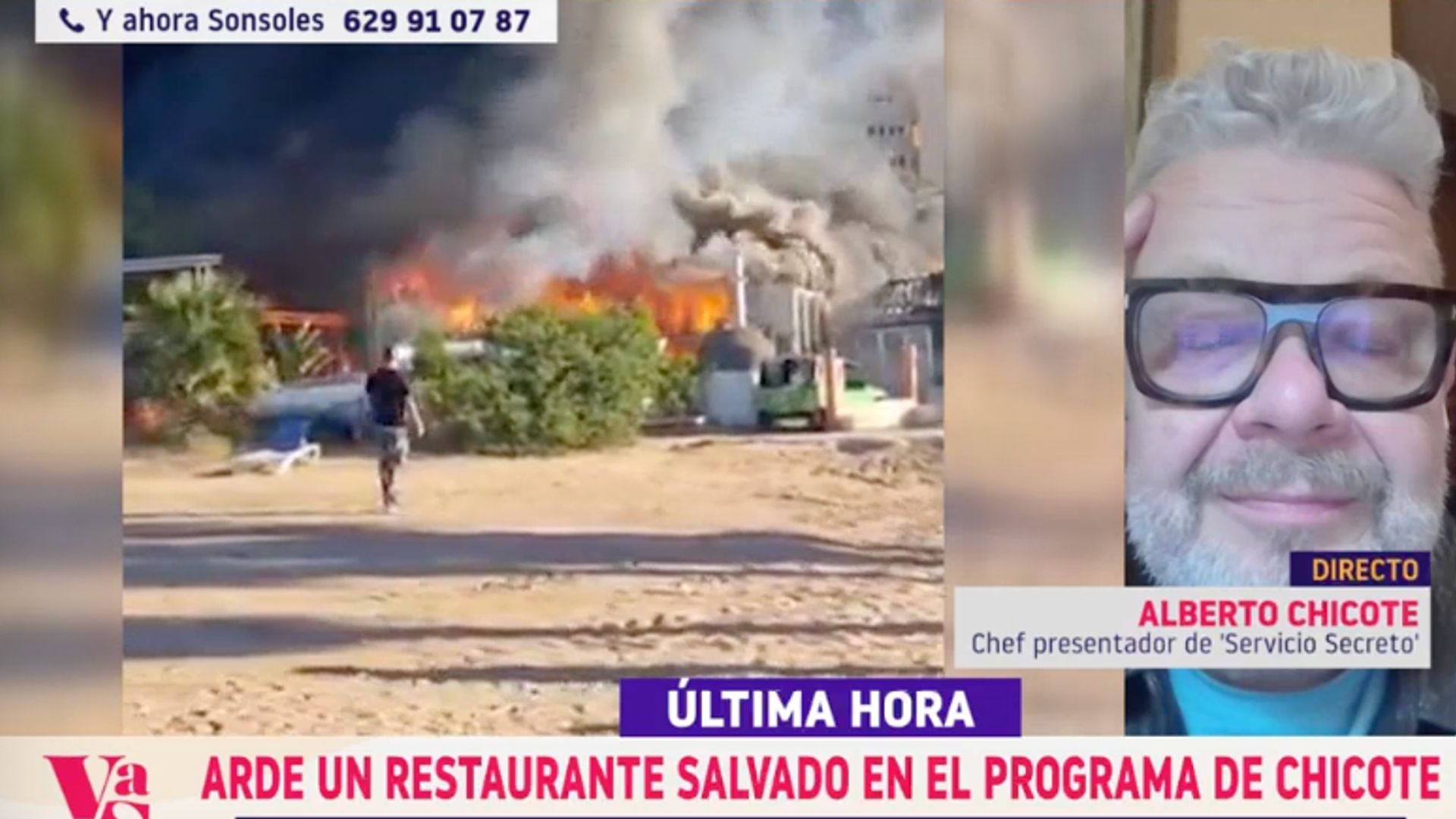 Alberto Chicote, muy emocionado al ver las imágenes del restaurante