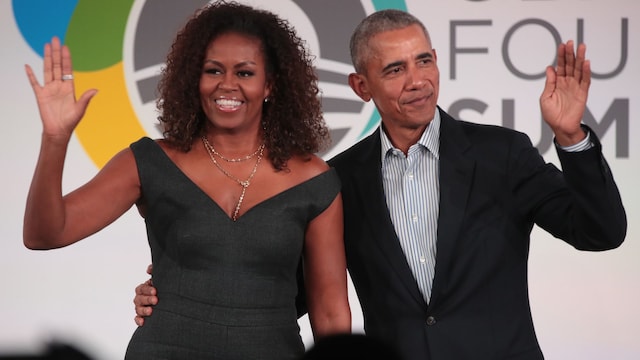  Barack y Michelle Obama en un evento de su fundación en el Illinois Institute of Technology, en Chicago, el 29 de octubre de 2019.