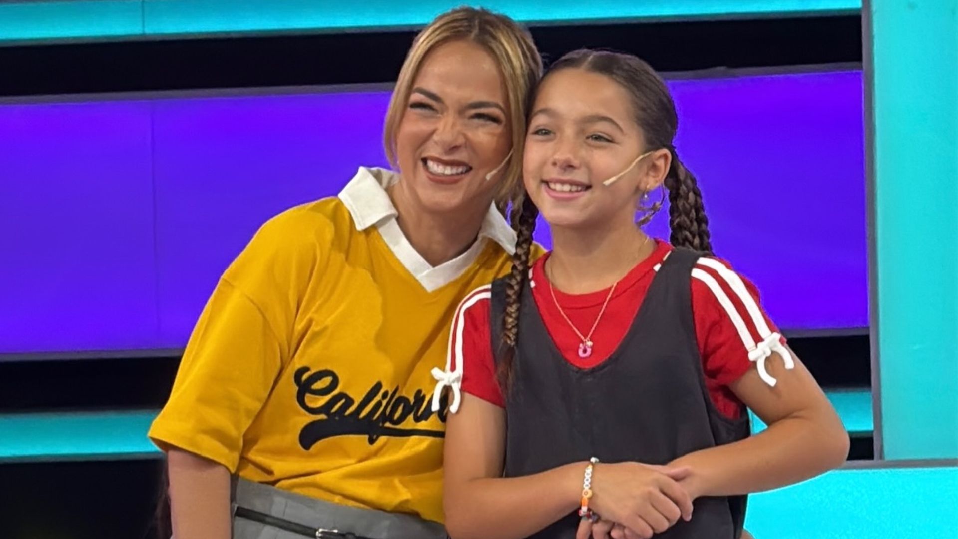 Adamari López y su hija Alaïa comparten en el programa '¿Quién Caerá? Kids.