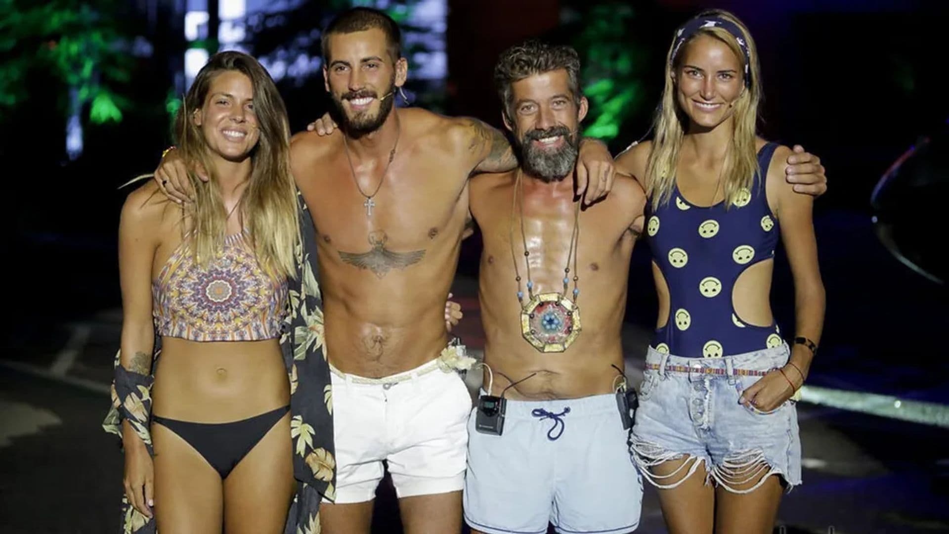 Iván González y José Luis Losa en la final de Supervivientes 2017 con Laura Matamoros y Alba Carrillo