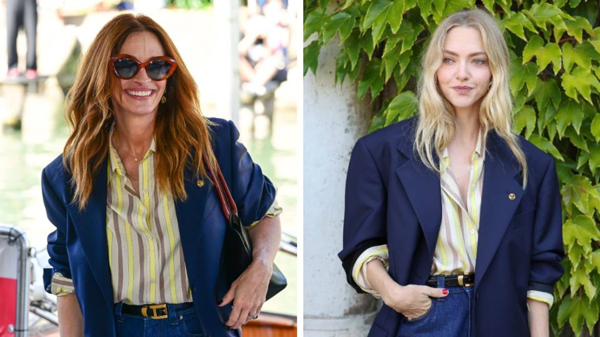 Julia Roberts y Amanda Seyfried en el Festival de Venecia con el mismo look