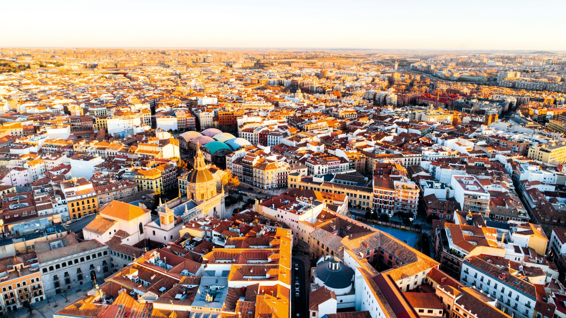 Vista aérea del barrio de La Latina Madrid