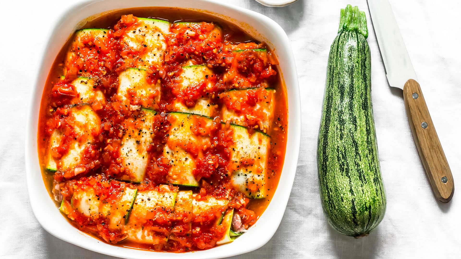 Canelones de calabacín.