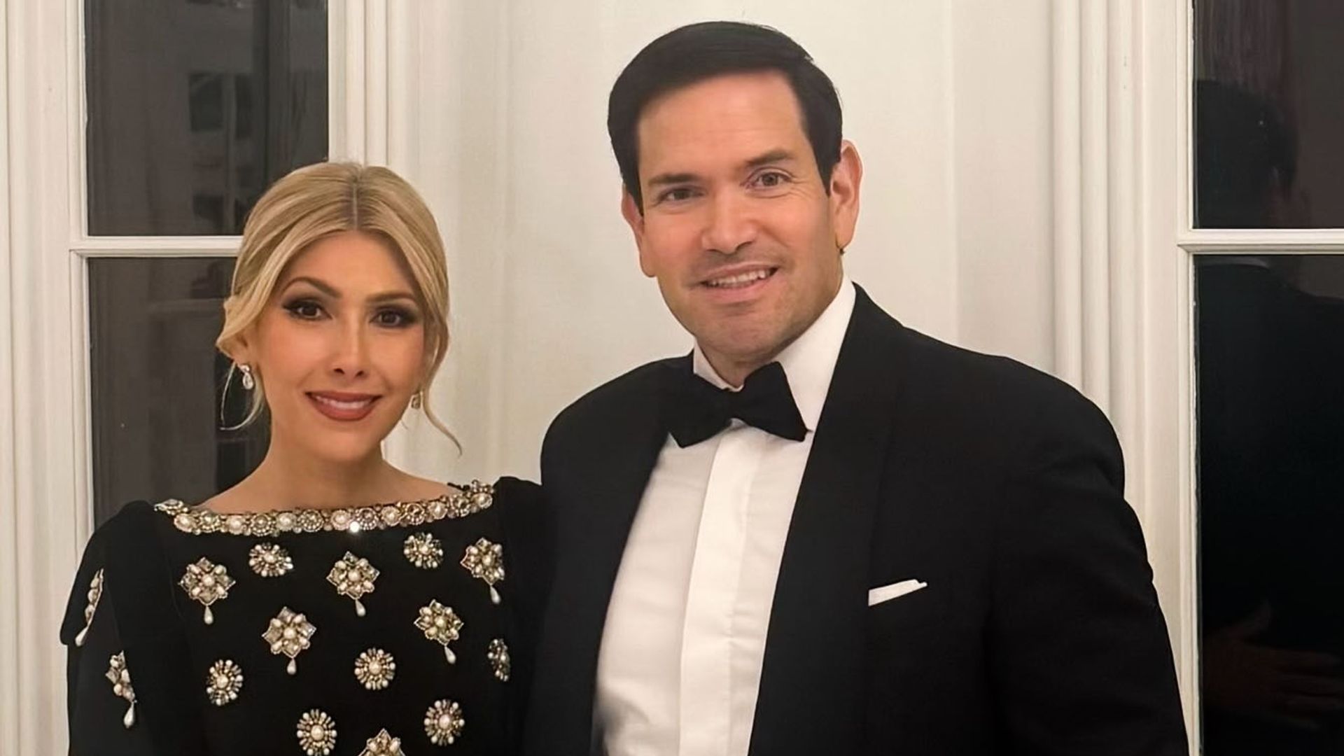 El secretario de Estado Marco Rubio y su esposa Jeanette Dousdebes Rubio.