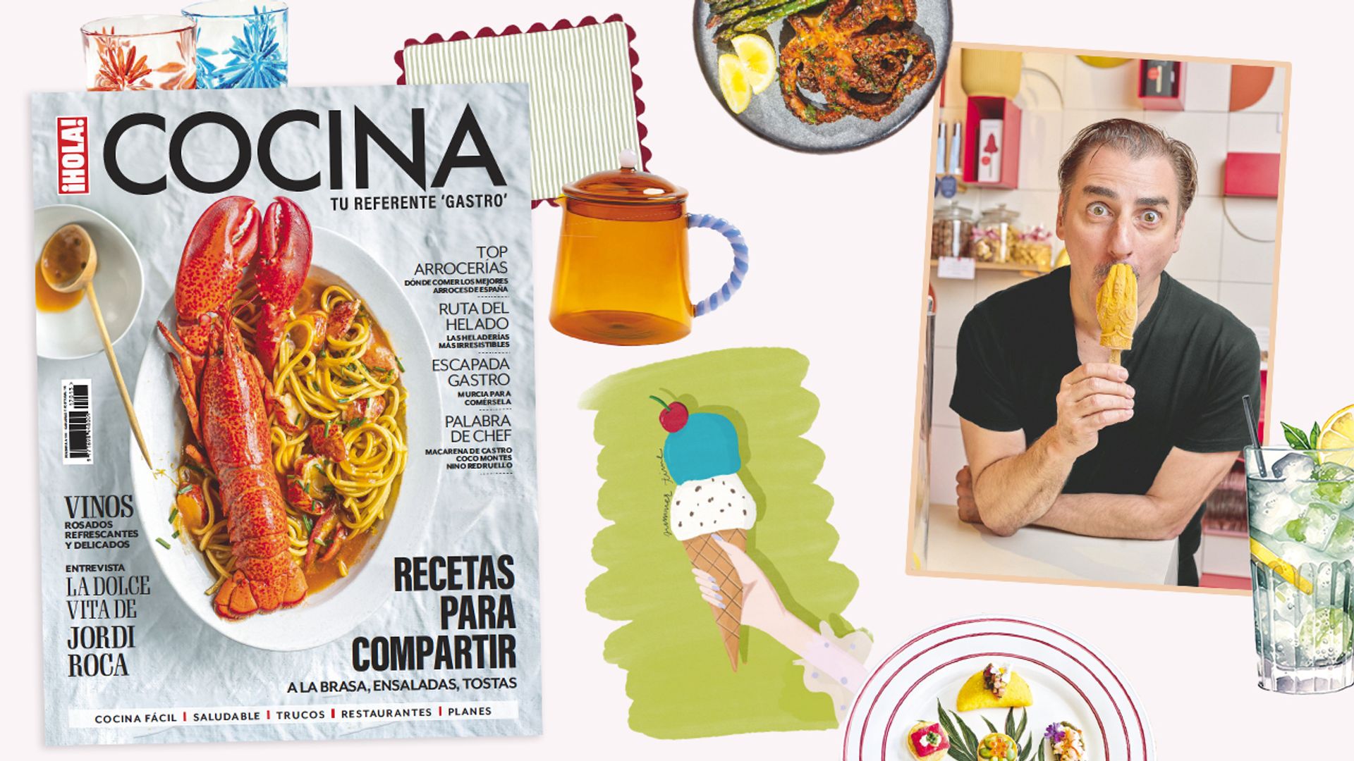 El nuevo '¡HOLA! Cocina' ya está en los quioscos con los mejores planes gastro y recetas para el verano