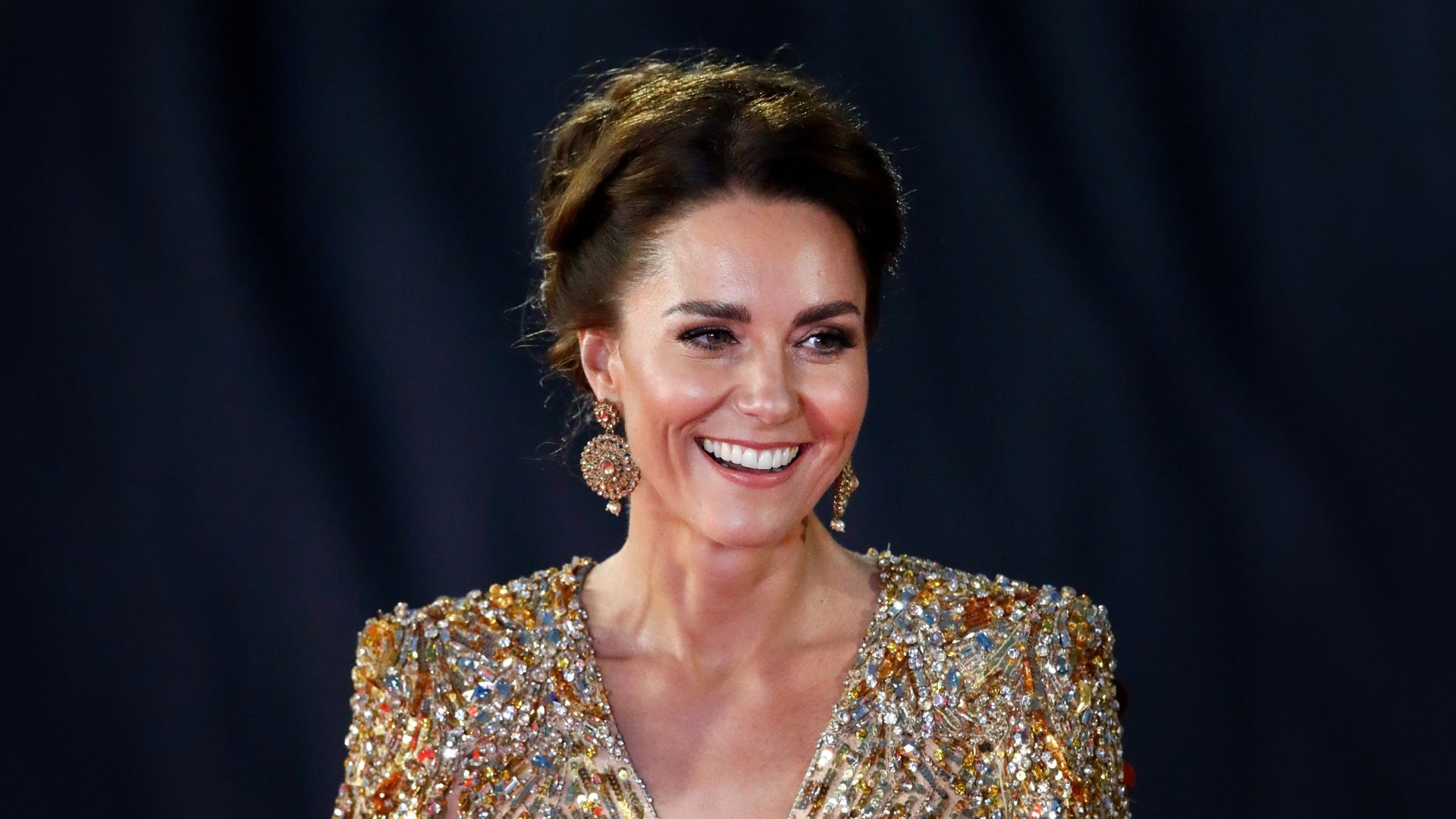 Kate Middleton, princesa de Gales, en la premiere de "No Time To Die" en Londres, 2021.