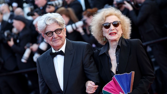 Marisa Paredes junto a Chema Prado en el Festival de Cannes en mayo de 2024