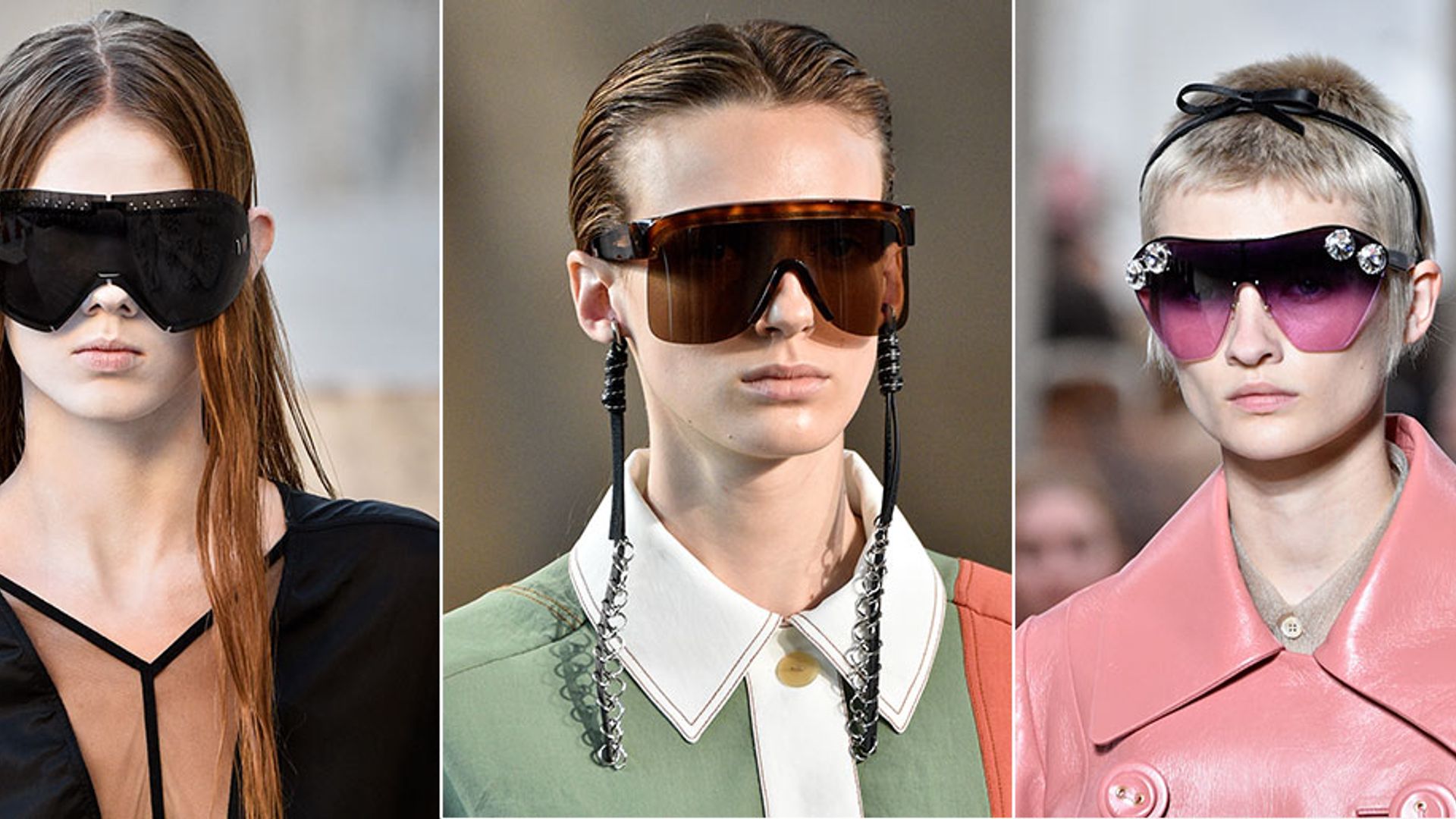 ¿Te atreves a llevar las 'shield sunglasses'? La tendencia maxi se apodera del verano