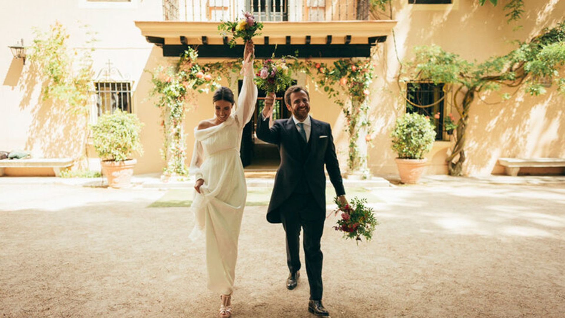 Irene, la novia sevillana del vestido plisado que se casó en Madrid