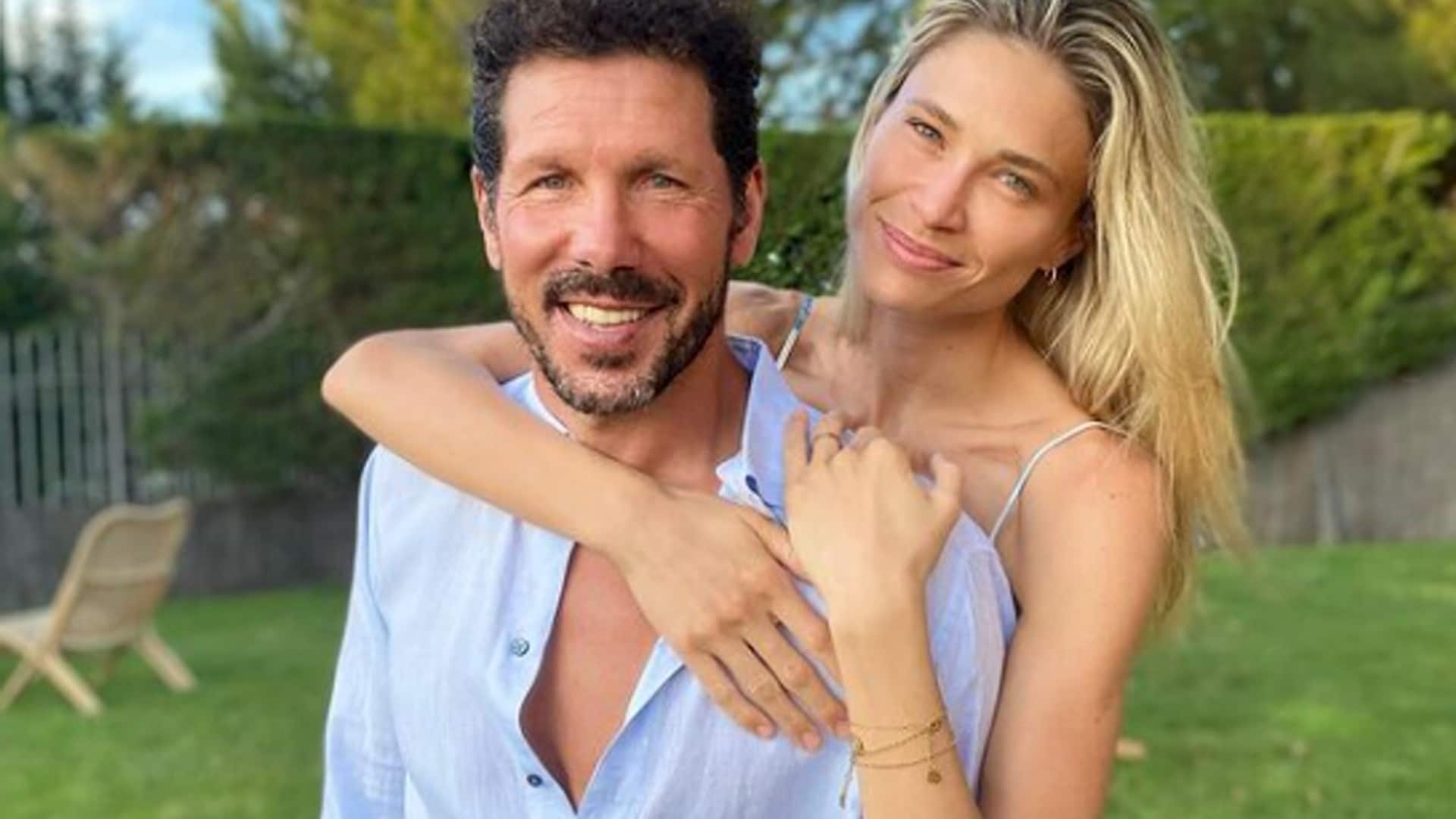 carla pereyra y el cholo simeone en una imagen de archivo 