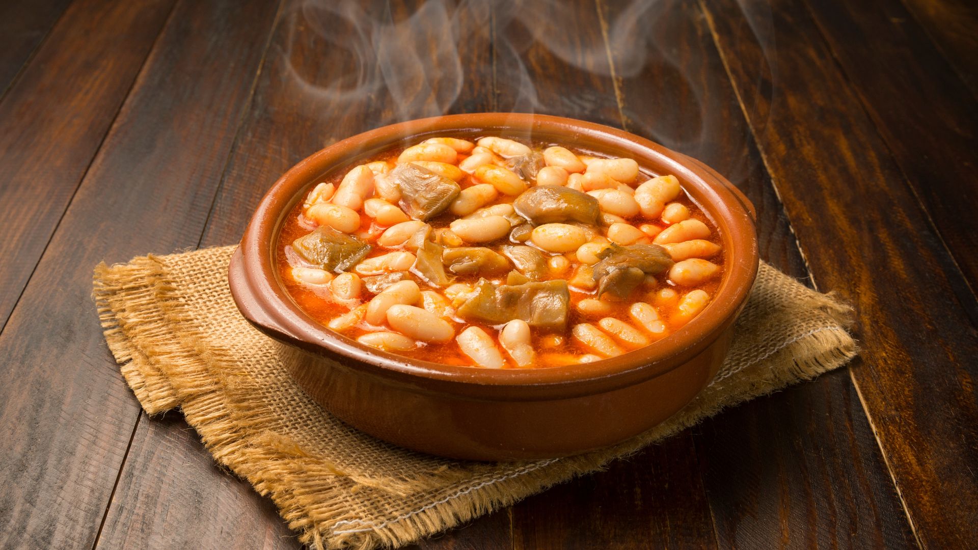 Alubias con setas