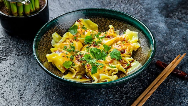 wonton pollo gambas adobe