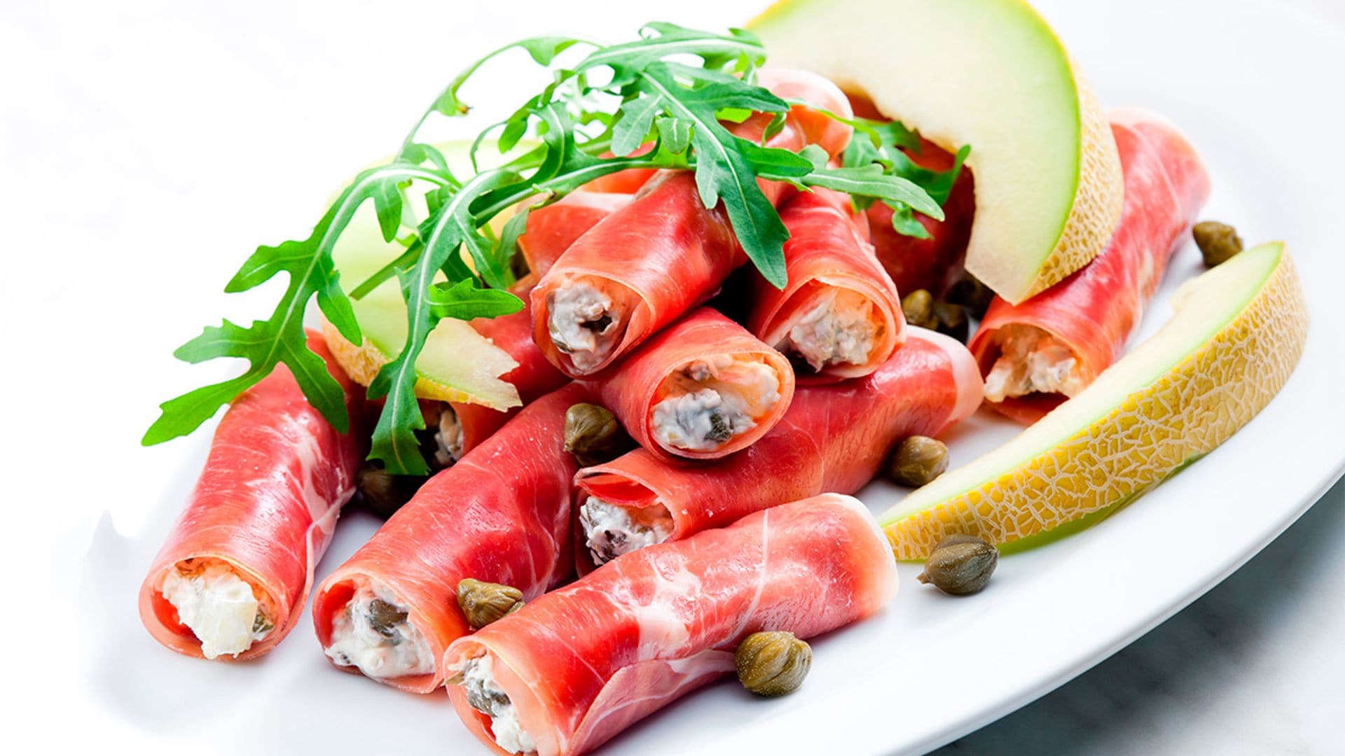 Rollitos de jamón con melón