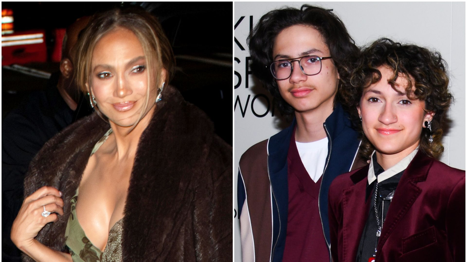 Jennifer Lopez y sus mellizos Max y Emme Muñiz.