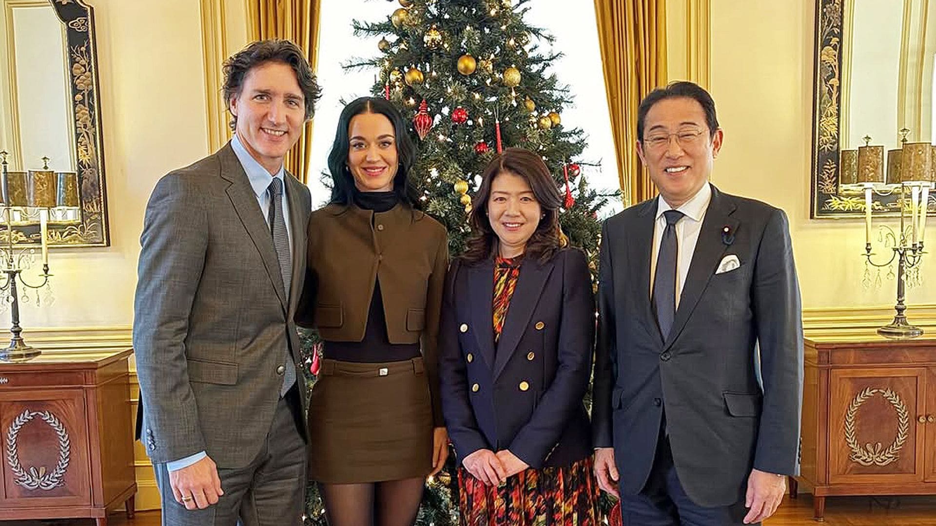 Katy Perry, al más puro estilo primera dama en su debut 'oficial' con Justin Trudeau en su visita a Japón