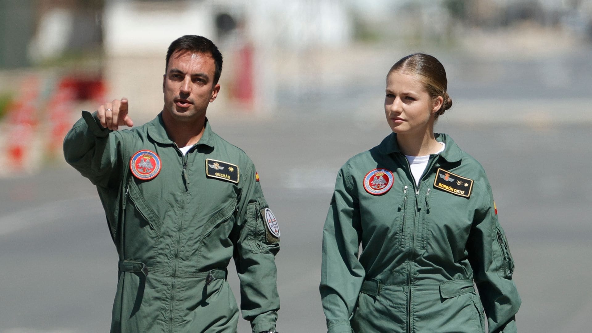 La princesa Leonor, a su llegada a San Javier 