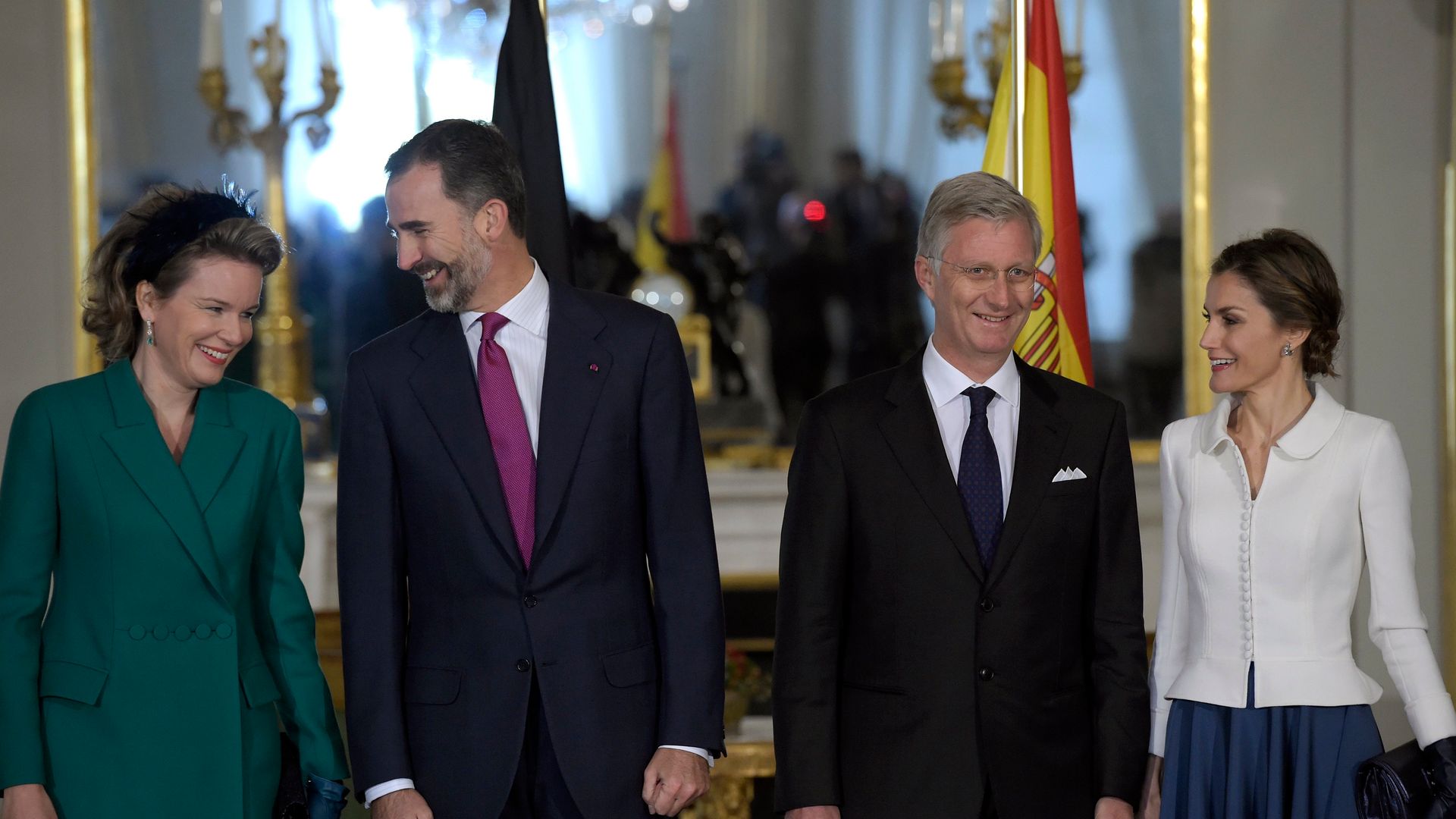 Los reyes Felipe y Letizia con los reyes Felipe y Matilde de Bélgica