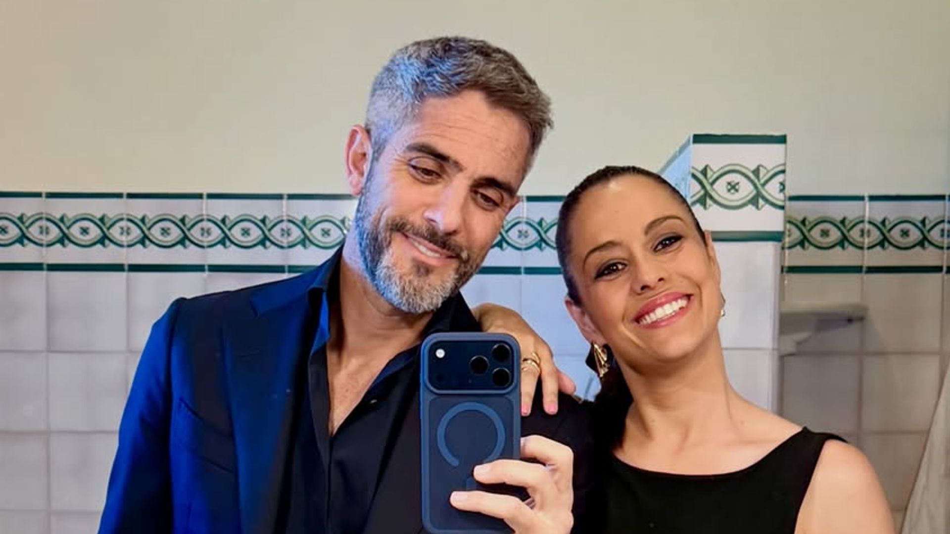 Roberto Leal y Sara Rubio en la boda de dos buenos amigos