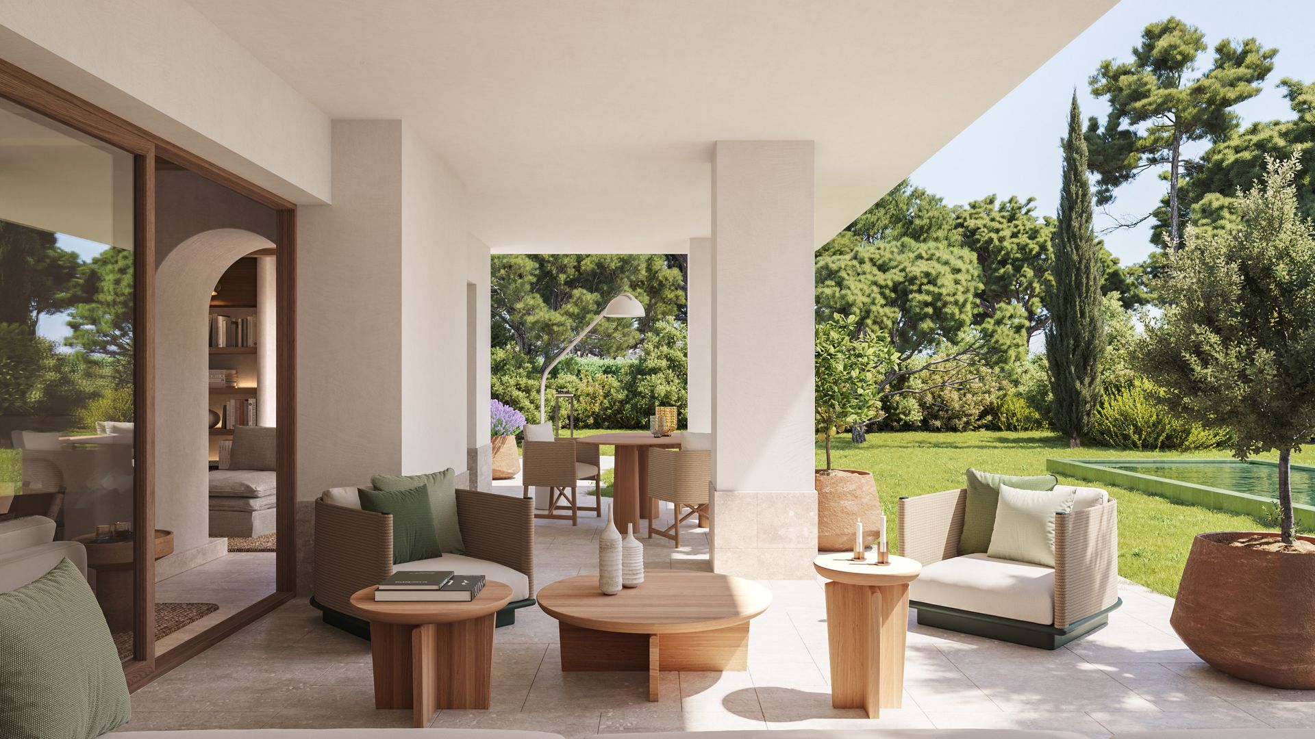 Porche contemporáneo, diseño del estudio Molins Design