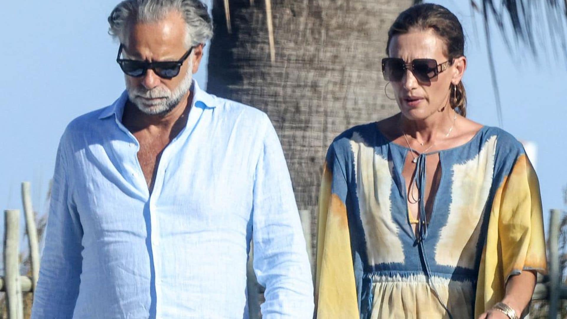 Nieves Álvarez y Bill Saad, una pareja enamorada, conjuntada y en plena forma, en su regreso a Madrid