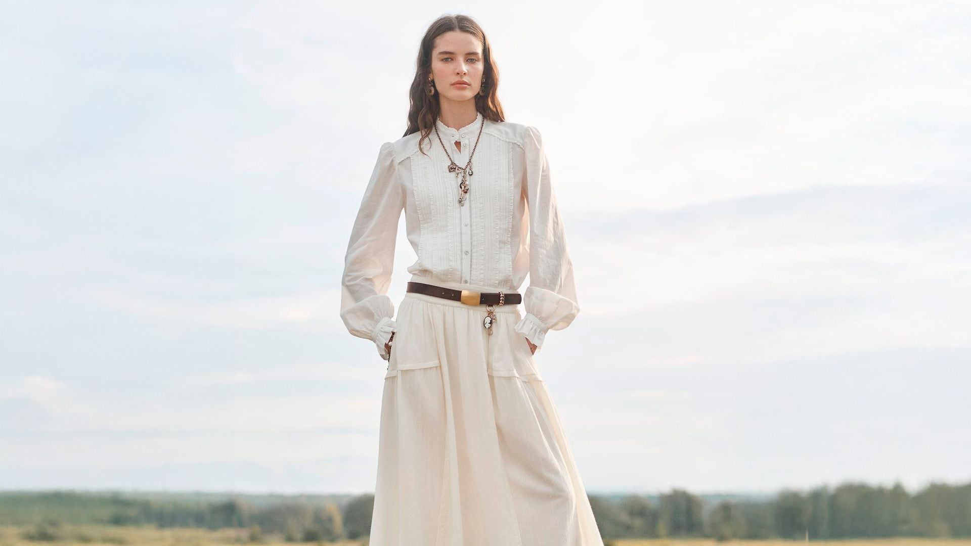 Falda midi de Zara