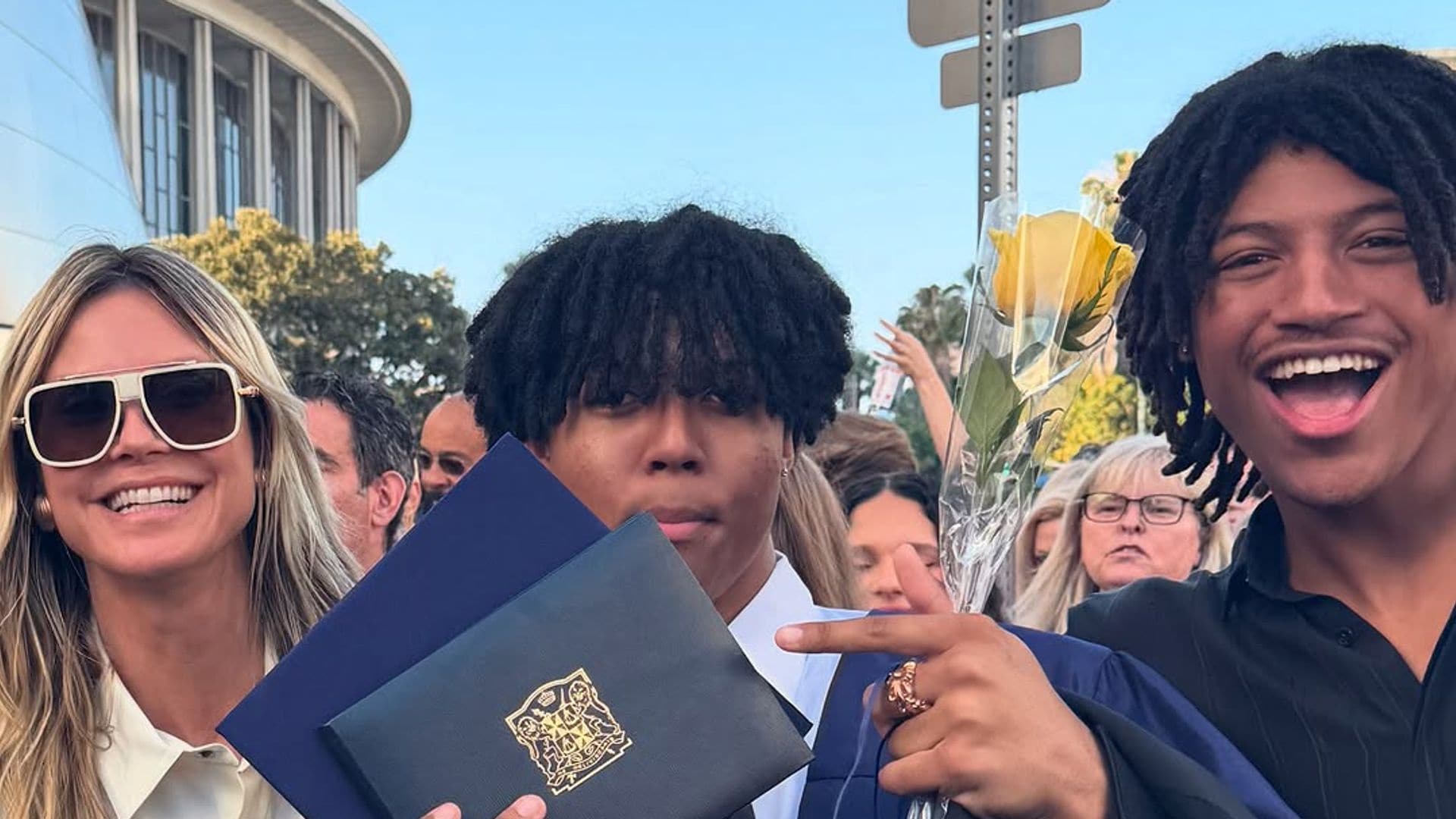 Heidi Klum derrocha alegría en la graduación de su tercer hijo con Seal y uno de los más desconocidos