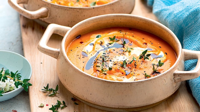 Crema de zanahoria y calabaza