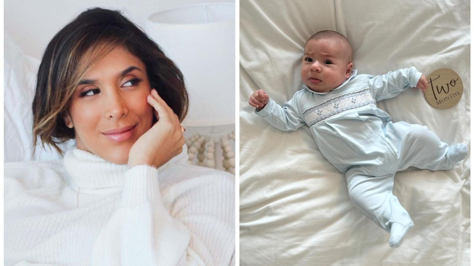 Con un tierno posado, Daniela Ospina celebra los primeros dos meses de su pequeño Lorenzo