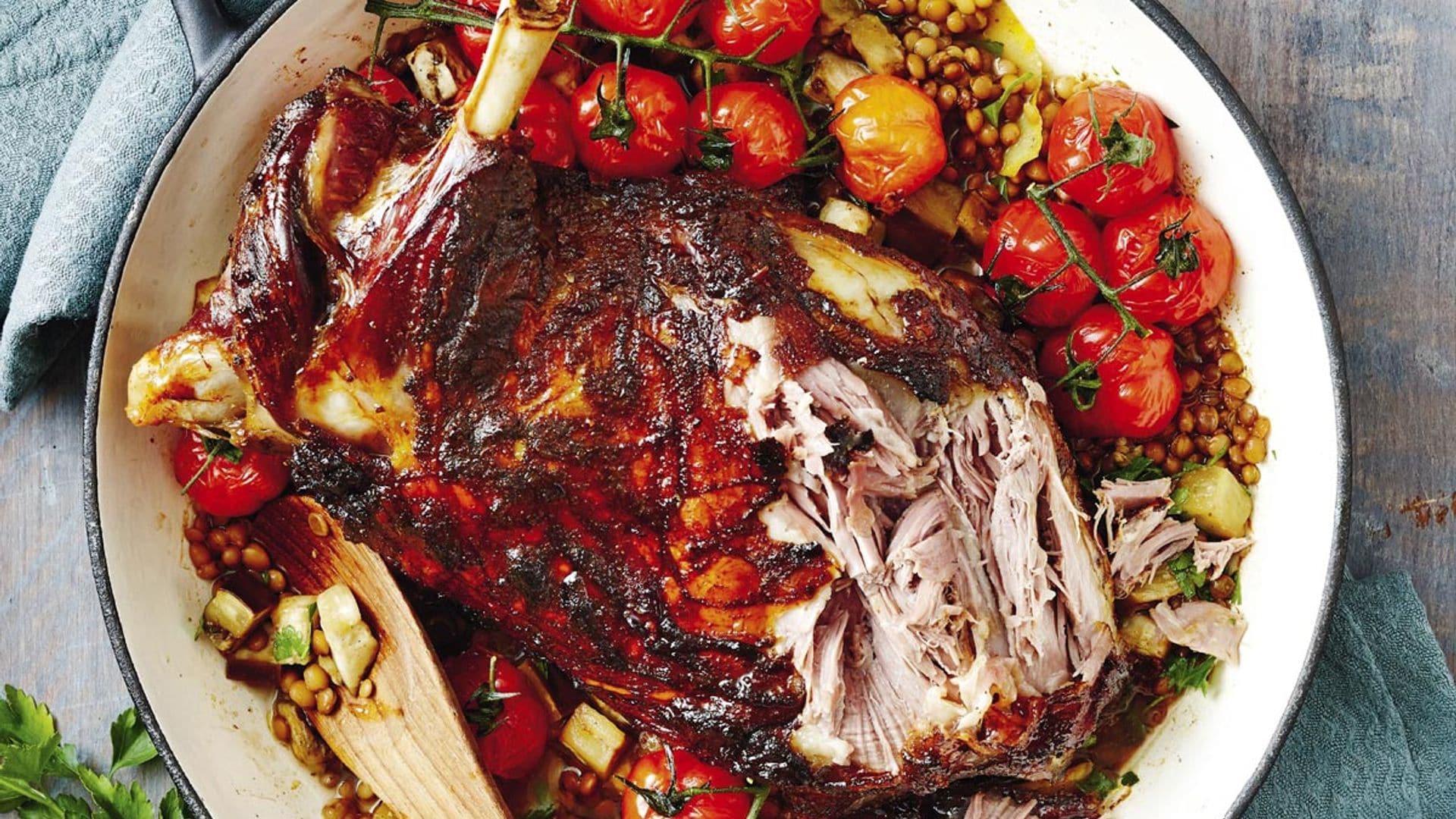 Cordero asado al estilo del norte de África