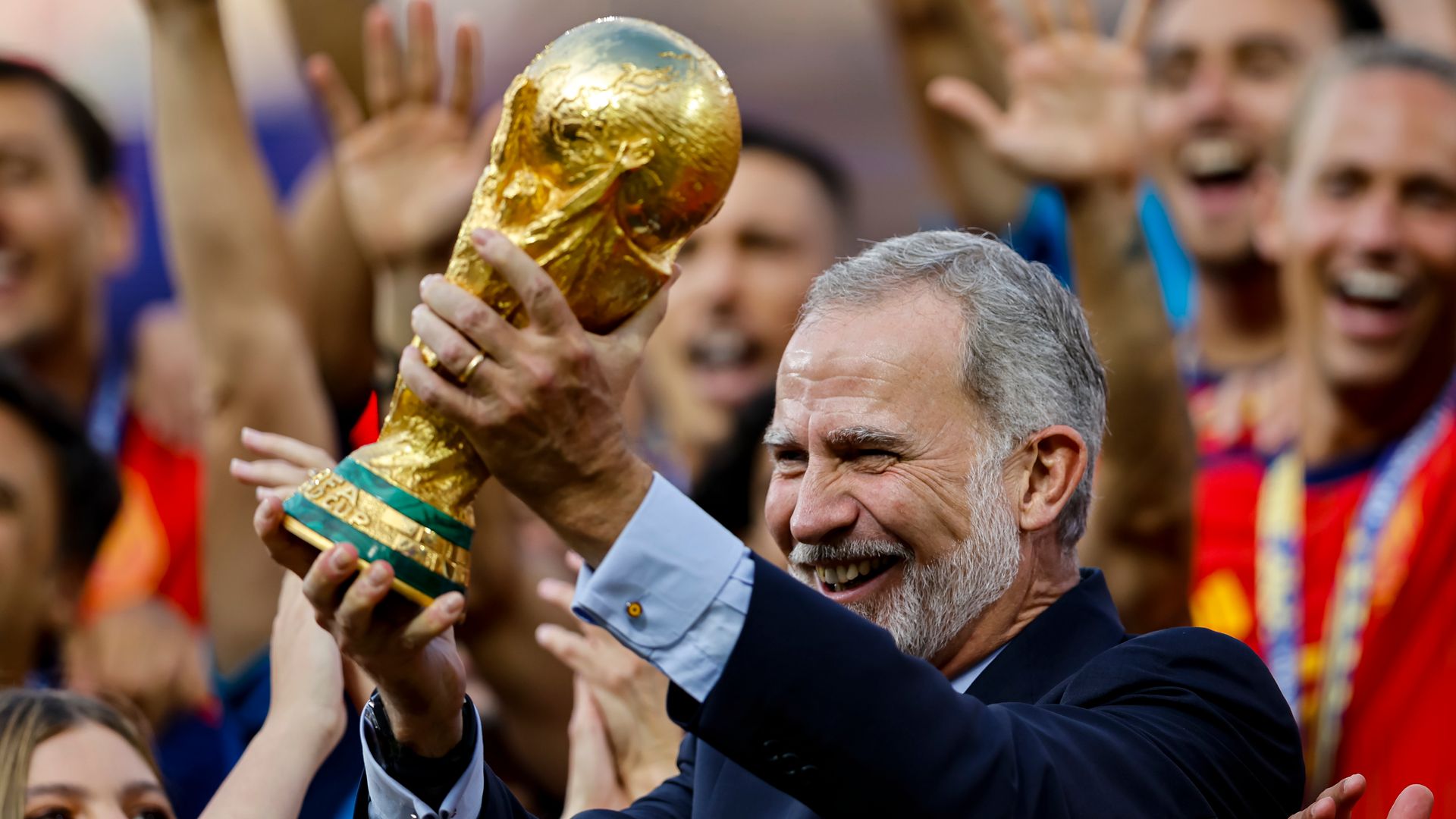 El rey Felipe celebró el triunfo de España en el Mundial.