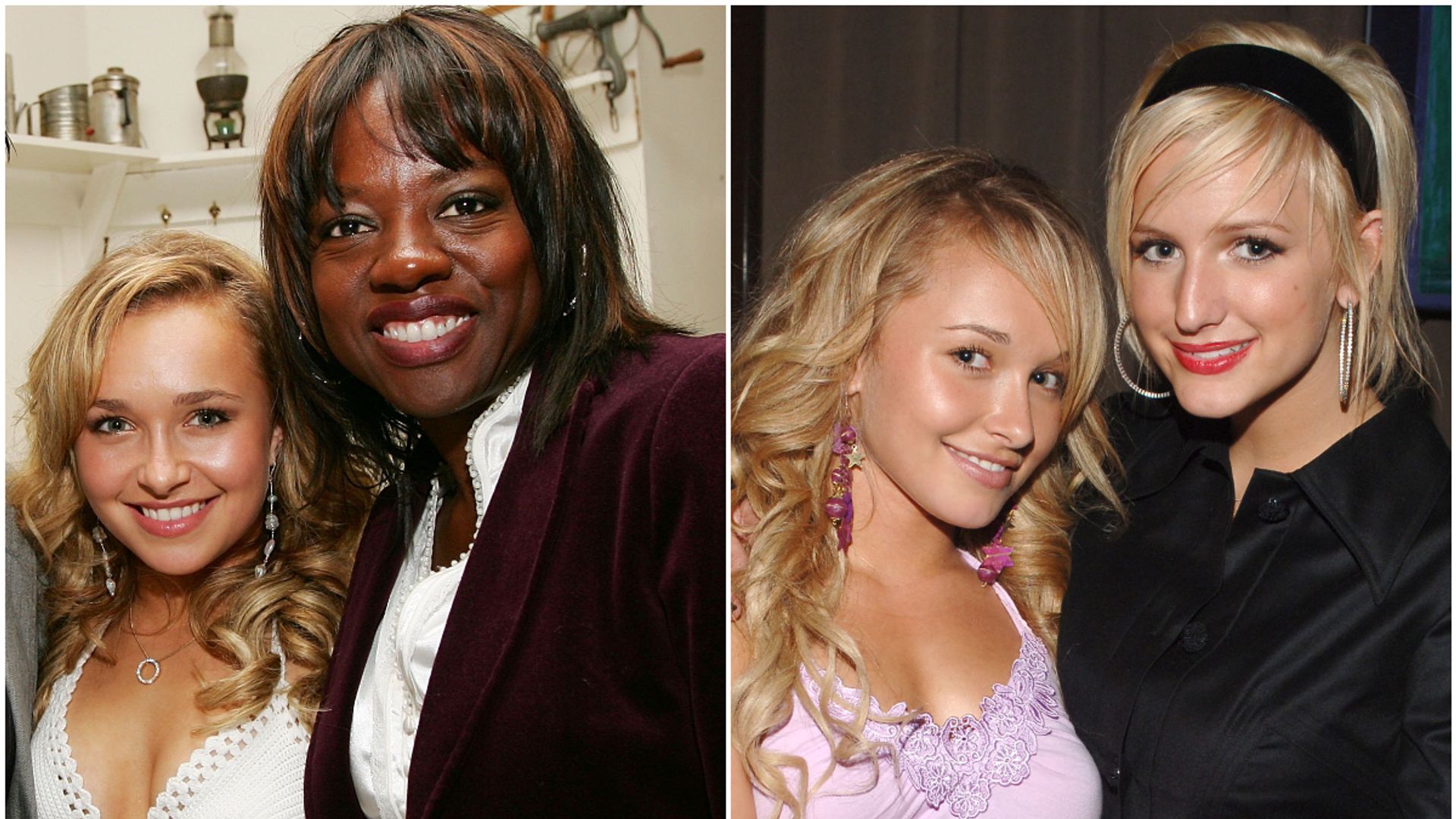 Hayden Panettiere con Viola David y Ashlee Simpson.