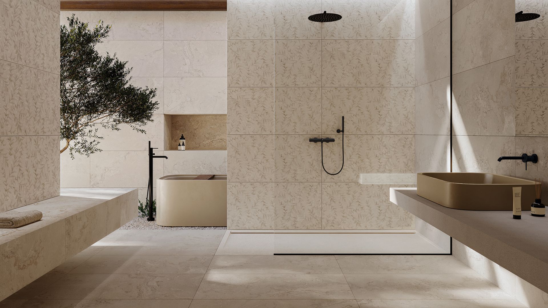 Baño con plantas