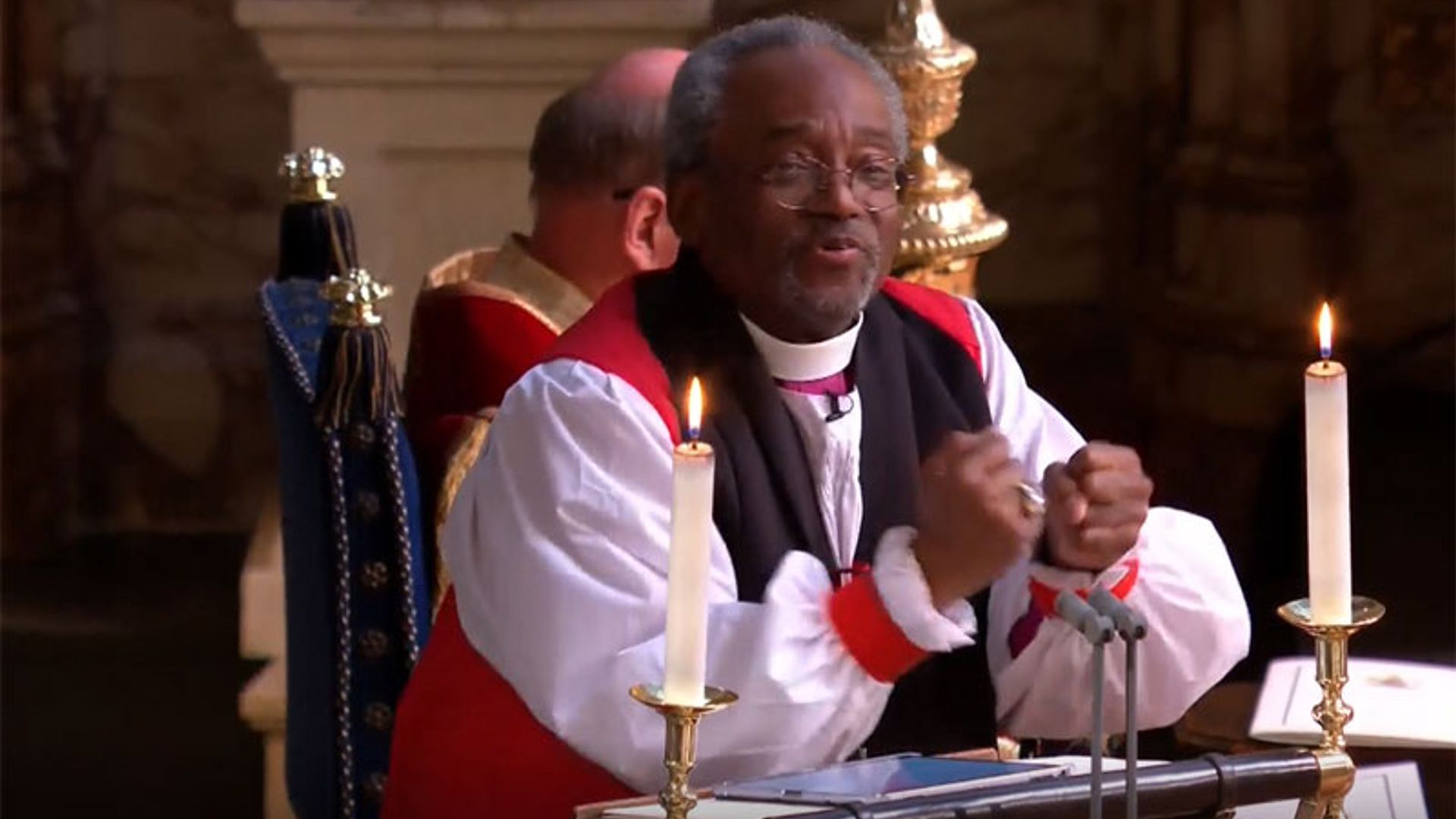 La emoción del reverendo Michael Bruce Curry en su sermón a los novios